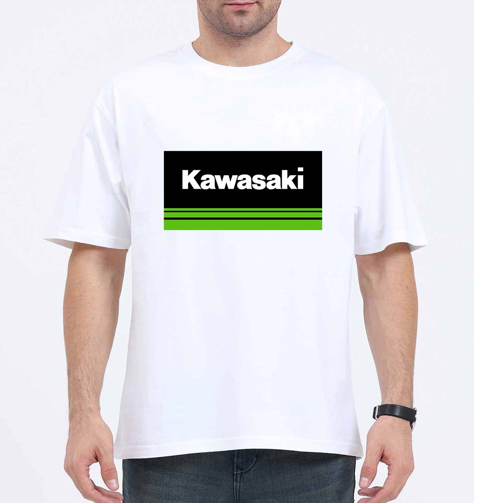Kawasaki Oversized T-Shirt for Men-White-Ektarfa.online