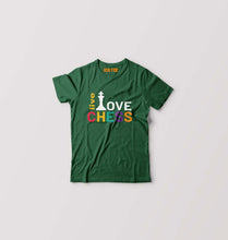 Load image into Gallery viewer, Chess Love T-Shirt for Boy/Girl-0-1 Year(20 Inches)-Dark Green-Ektarfa.online
