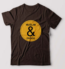 Load image into Gallery viewer, Muslim T-Shirt for Men-S(38 Inches)-Coffee Brown-Ektarfa.online
