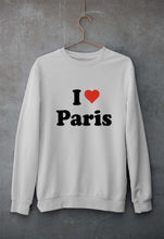 Load image into Gallery viewer, I Love Paris Unisex Sweatshirt for Men/Women-Grey Melange-Ektarfa.online
