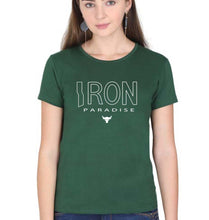 Load image into Gallery viewer, Iron Paradise T-Shirt for Women-Dark Green-Ektarfa.online
