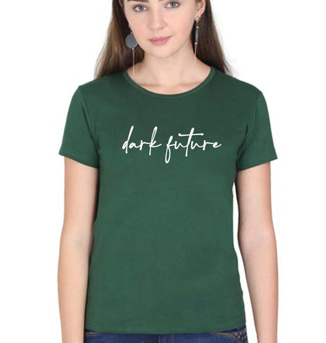 Dark Future T-Shirt for Women-Dark Green-Ektarfa.online
