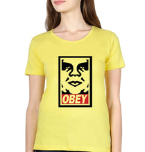 Load image into Gallery viewer, Obey T-Shirt for Women-XS(32 Inches)-Yellow-Ektarfa.online
