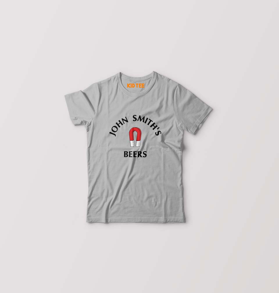 John Smith's Beers Kids T-Shirt for Boy/Girl-Grey-Ektarfa.online