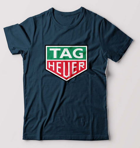 TAG Heuer T-Shirt for Men-S(38 Inches)-Petrol Blue-Ektarfa.online