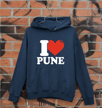 Load image into Gallery viewer, I Love Pune Unisex Hoodie for Men/Women-Navy Blue-Ektarfa.online
