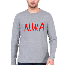 Load image into Gallery viewer, NWA Full Sleeves T-Shirt for Men-S(38 Inches)-Grey Melange-Ektarfa.online
