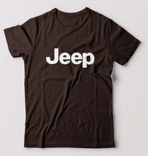 Load image into Gallery viewer, Jeep T-Shirt for Men-S(38 Inches)-Coffee Brown-Ektarfa.online
