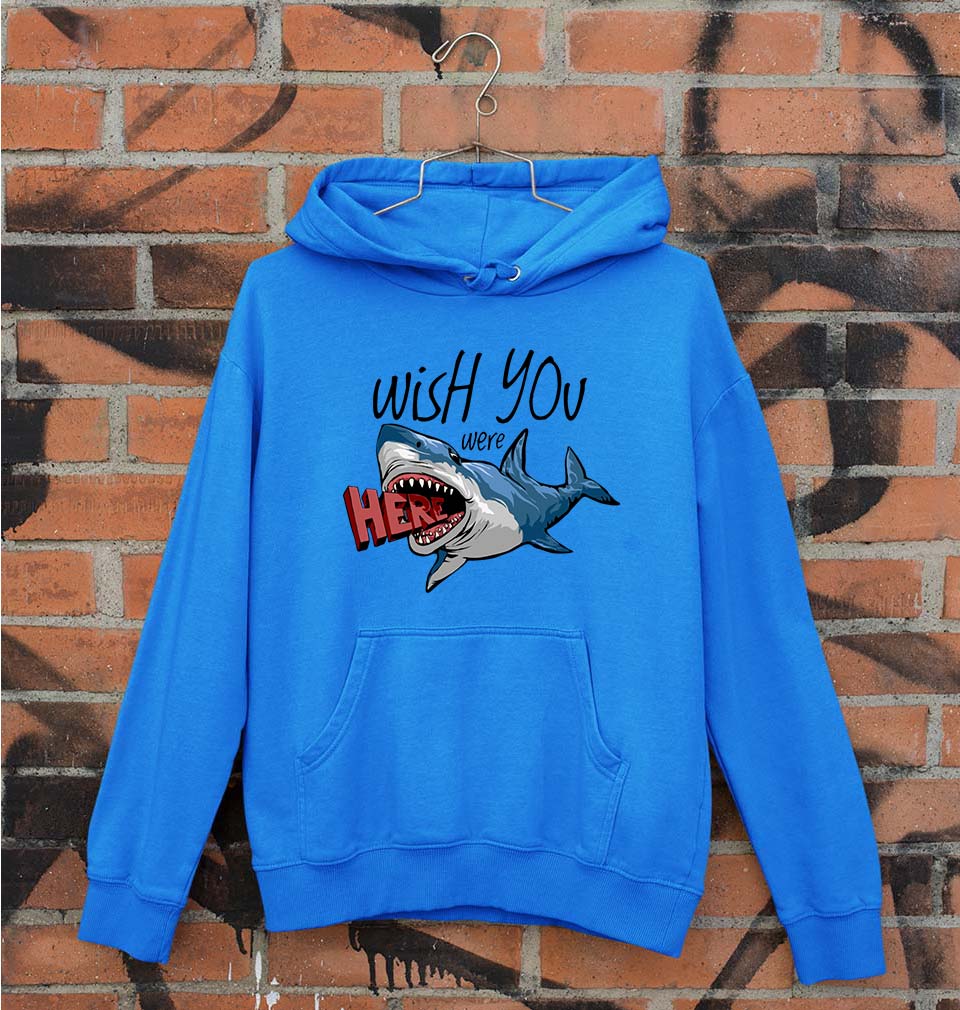 Shark Unisex Hoodie for Men/Women-S(40 Inches)-Royal Blue-Ektarfa.online