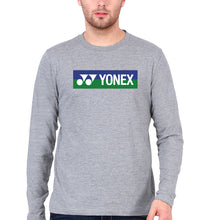 Load image into Gallery viewer, Yonex Full Sleeves T-Shirt for Men-S(38 Inches)-Grey Melange-Ektarfa.online
