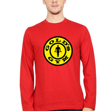 Load image into Gallery viewer, Gold&#39;s Gym Full Sleeves T-Shirt for Men-S(38 Inches)-Red-Ektarfa.online
