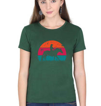 Load image into Gallery viewer, Horse Riding T-Shirt for Women-Dark Green-Ektarfa.online
