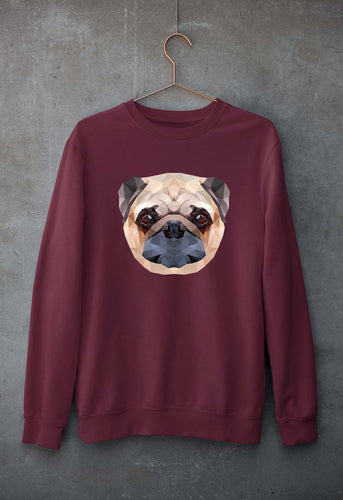 Pug Dog Unisex Sweatshirt for Men/Women-Maroon-Ektarfa.online