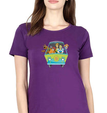 Load image into Gallery viewer, Scooby Doo T-Shirt for Women-XS(32 Inches)-Purple-Ektarfa.online
