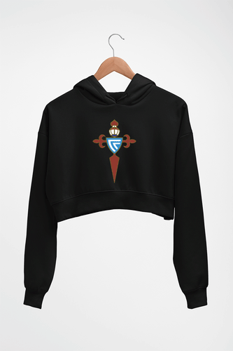 Celta Vigo Crop HOODIE FOR WOMEN-Black-Ektarfa.online