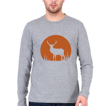 Load image into Gallery viewer, Deer Full Sleeves T-Shirt for Men-Grey Melange-Ektarfa.online
