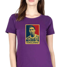 Load image into Gallery viewer, Ronaldinho T-Shirt for Women-XS(32 Inches)-Purple-Ektarfa.online
