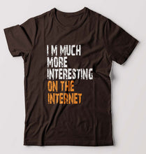Load image into Gallery viewer, Internet Funny T-Shirt for Men-Coffee Brown-Ektarfa.online
