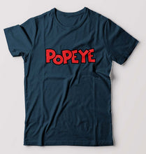 Load image into Gallery viewer, Popeye T-Shirt for Men-S(38 Inches)-Petrol Blue-Ektarfa.online
