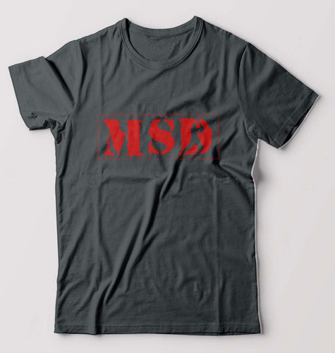 MS Dhoni (MSD) T-Shirt for Men-Steel grey-Ektarfa.online