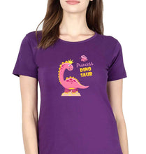 Load image into Gallery viewer, Dinosaur T-Shirt for Women-XS(32 Inches)-Purple-Ektarfa.online
