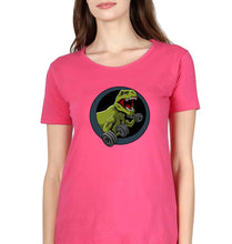 Load image into Gallery viewer, Angry T-Rex Gym T-Shirt for Women-XS(32 Inches)-Pink-Ektarfa.online
