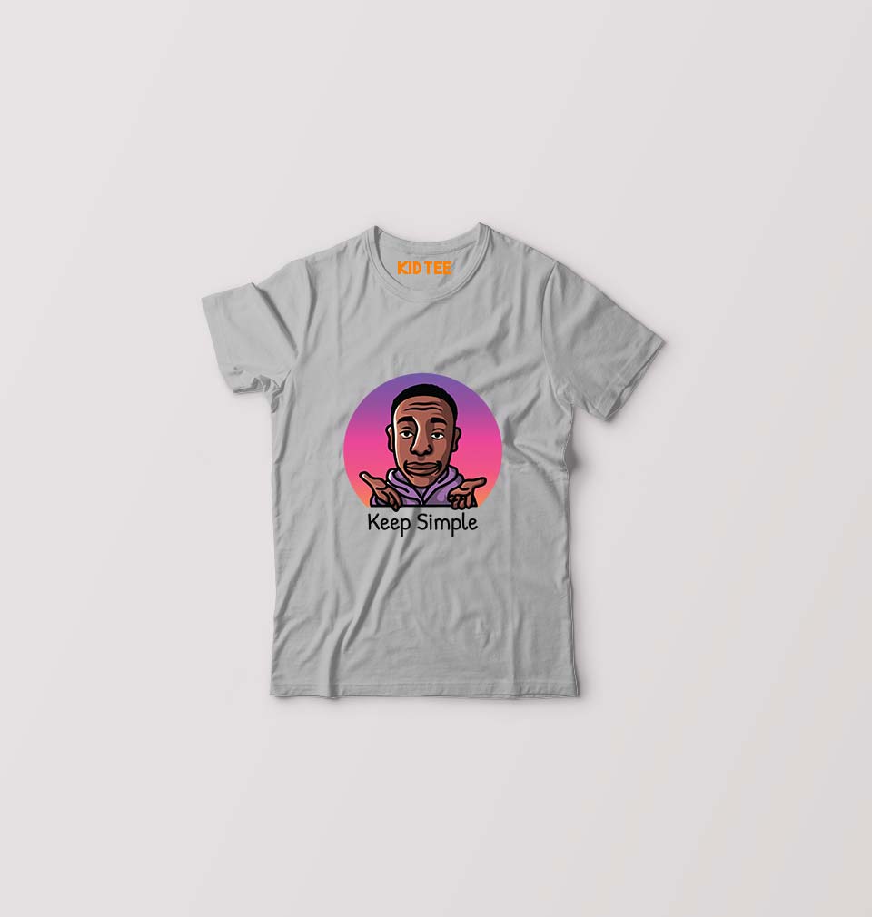 Khaby Lame Kids T-Shirt for Boy/Girl-Grey-Ektarfa.online