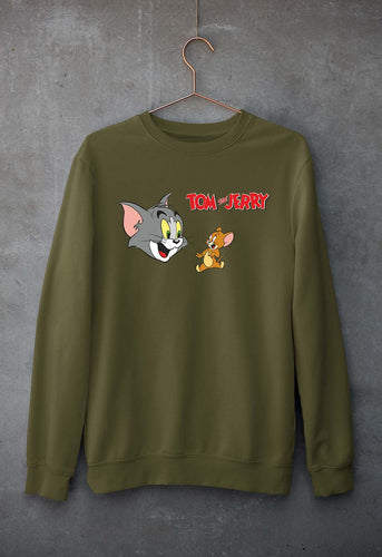 Tom and Jerry Unisex Sweatshirt for Men/Women-Olive Green-Ektarfa.online