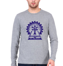 Load image into Gallery viewer, IIT Kharagpur Full Sleeves T-Shirt for Men-S(38 Inches)-Grey Melange-Ektarfa.online
