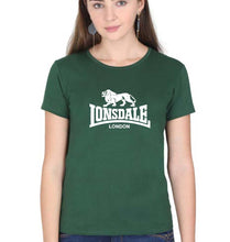 Load image into Gallery viewer, Lonsdale T-Shirt for Women-XS(32 Inches)-Dark Green-Ektarfa.online
