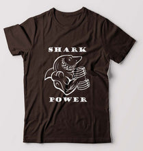 Load image into Gallery viewer, Gym Shark Power T-Shirt for Men-S(38 Inches)-Coffee Brown-Ektarfa.online
