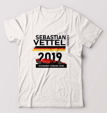 Load image into Gallery viewer, Sebastian Vettel F1 Ferrari T-Shirt for Men-White-Ektarfa.online
