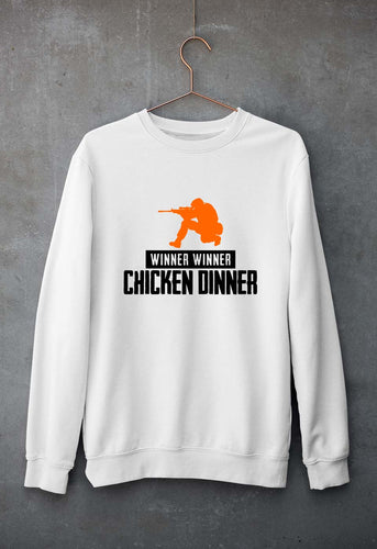 PUBG Winner Winner Chicken Dinner Unisex Sweatshirt for Men/Women-White-Ektarfa.online