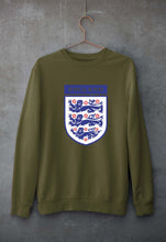 Load image into Gallery viewer, England Football Unisex Sweatshirt for Men/Women-S(40 Inches)-Olive Green-Ektarfa.online
