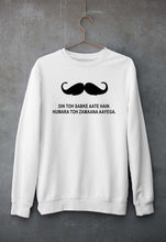 Load image into Gallery viewer, Mustache Unisex Sweatshirt for Men/Women-S(40 Inches)-White-Ektarfa.online
