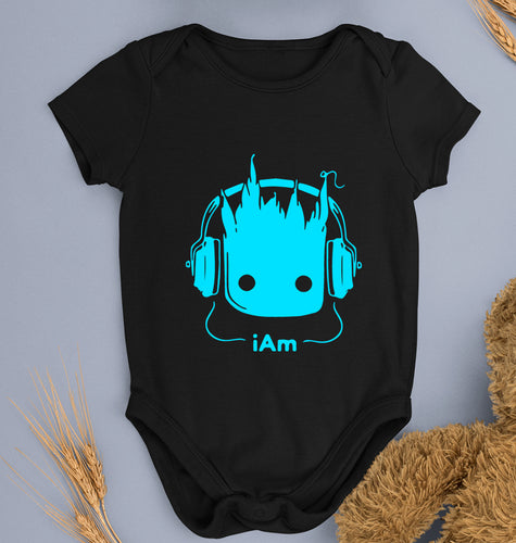 Groot Kids Romper For Baby Boy/Girl-0-5 Months(18 Inches)-Black-Ektarfa.online