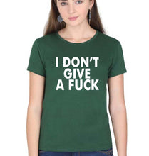 Load image into Gallery viewer, Fuck T-Shirt for Women-XS(32 Inches)-Dark Green-Ektarfa.online
