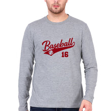 Load image into Gallery viewer, Baseball Full Sleeves T-Shirt for Men-Grey Melange-Ektarfa.online
