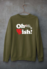 Load image into Gallery viewer, Fish Funny Unisex Sweatshirt for Men/Women-S(40 Inches)-Olive Green-Ektarfa.online
