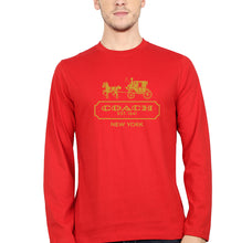 Load image into Gallery viewer, Coach Full Sleeves T-Shirt for Men-S(38 Inches)-Red-Ektarfa.online
