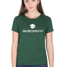 Load image into Gallery viewer, IIM BodhGaya T-Shirt for Women-XS(32 Inches)-Dark Green-Ektarfa.online
