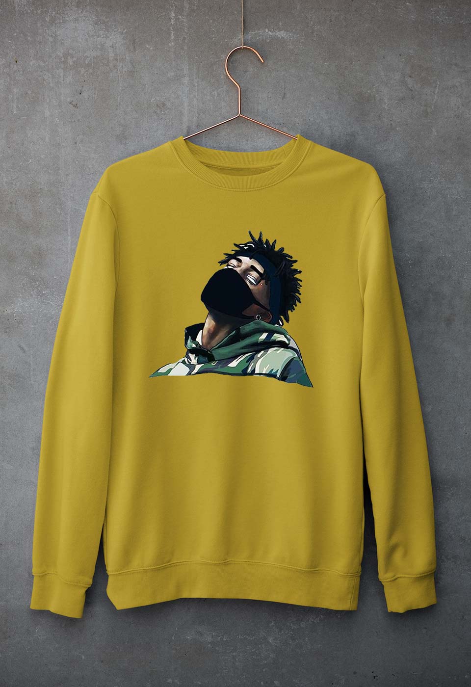 Lil Uzi Vert (LUV) Unisex Sweatshirt for Men/Women-Mustard Yellow-Ektarfa.online