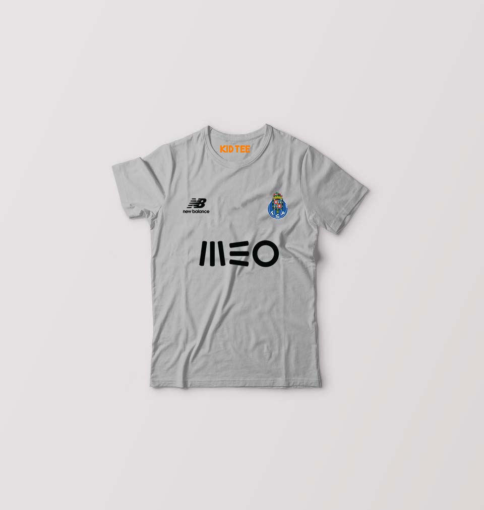 FC Porto 2021-22 Kids T-Shirt for Boy/Girl-Grey-Ektarfa.online