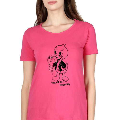 Domrebel Duck T-Shirt for Women-Pink-Ektarfa.online