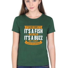 Load image into Gallery viewer, Fishing T-Shirt for Women-Dark Green-Ektarfa.online
