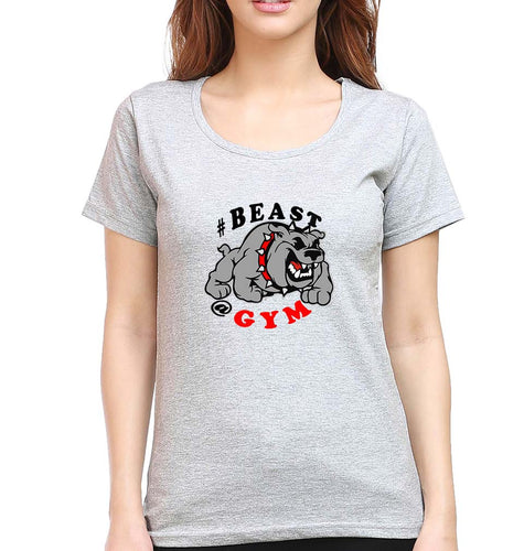 Beast Gym T-Shirt for Women-Grey Melange-Ektarfa.online