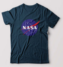 Load image into Gallery viewer, Nasa T-Shirt for Men-S(38 Inches)-Petrol Blue-Ektarfa.online
