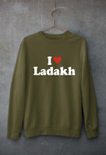 Load image into Gallery viewer, I Love Ladakh Unisex Sweatshirt for Men/Women-Olive Green-Ektarfa.online
