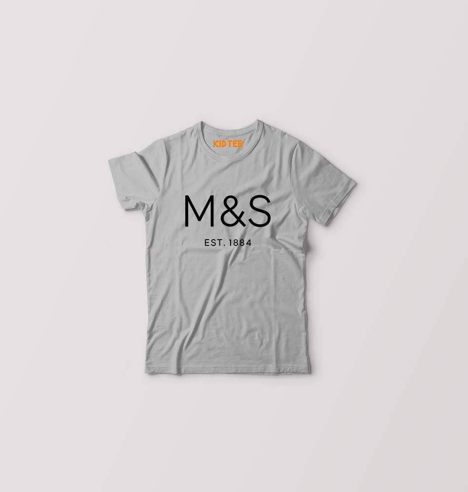 M&S Kids T-Shirt for Boy/Girl-0-1 Year(20 Inches)-Grey-Ektarfa.online