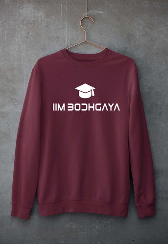 IIM BodhGaya Unisex Sweatshirt for Men/Women-S(40 Inches)-Maroon-Ektarfa.online